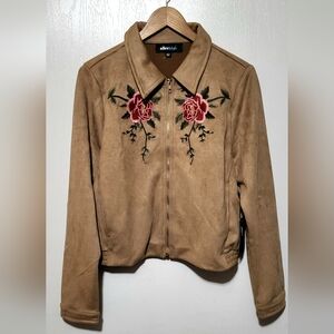 Alice Blue Camel Embroidered Jacket